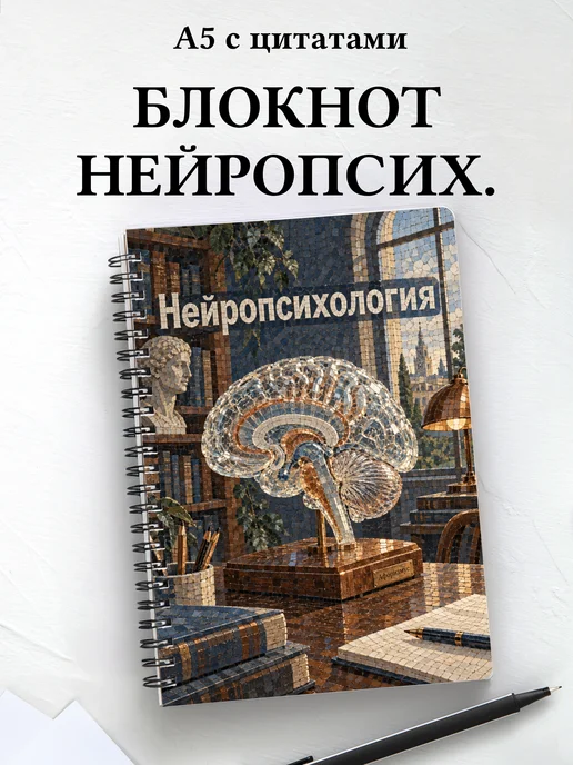 Блокнот Нейропсихология с мотивирующими цитатами