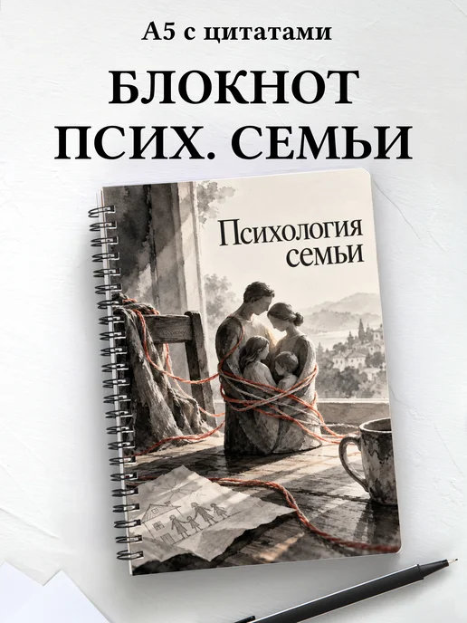 Блокнот Психология семьи с мотивирующими цитатами