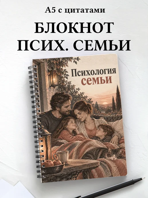 Блокнот Психология семьи с мотивирующими цитатами