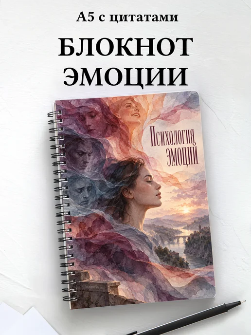 Блокнот Психология эмоций с мотивирующими цитатами