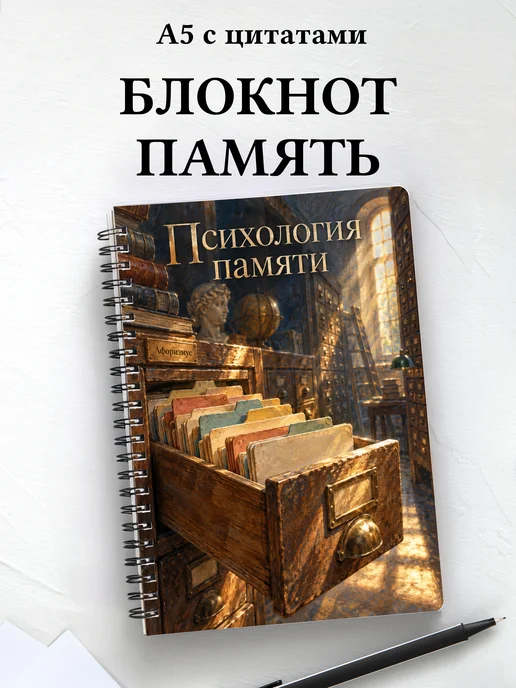 Блокнот Психология памяти с мотивирующими цитатами