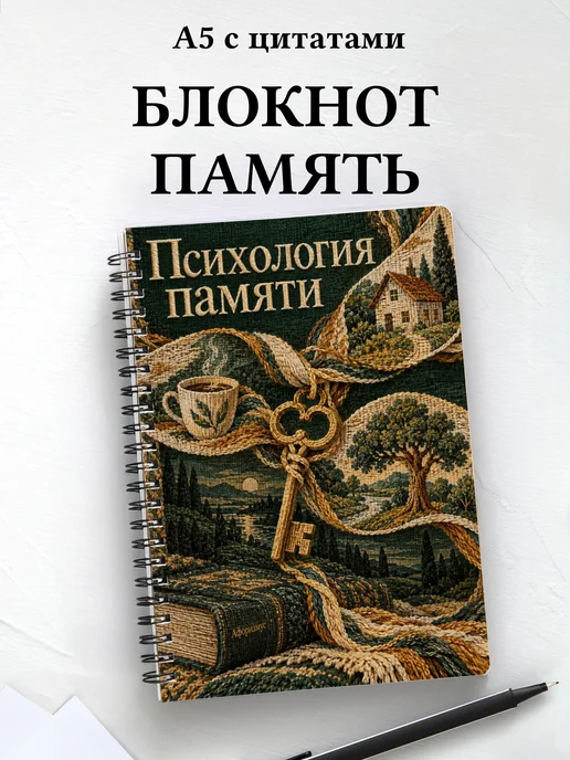Блокнот Психология памяти с мотивирующими цитатами
