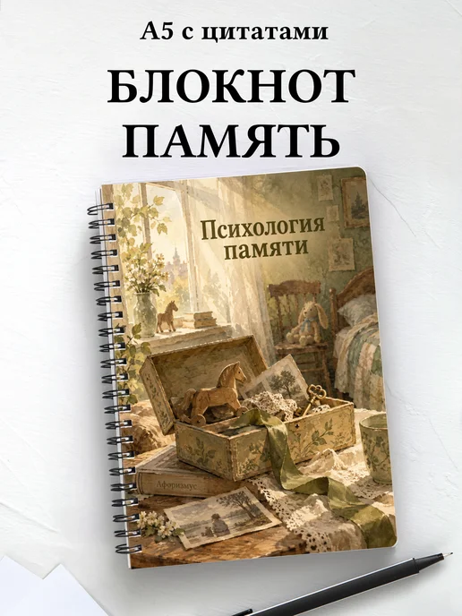 Блокнот Психология памяти с мотивирующими цитатами