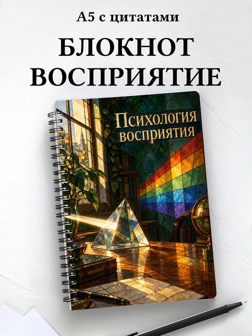 Блокнот Психология восприятия с мотивирующими цитатами