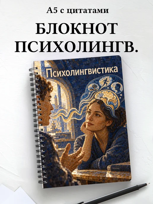 Блокнот Психолингвистика с мотивирующими цитатами