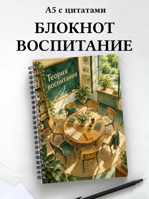 Блокнот Теория воспитания с мотивирующими цитатами