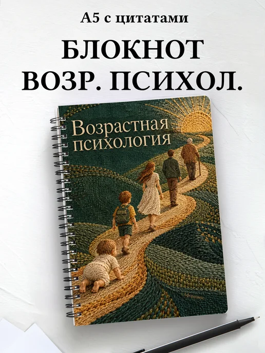 Блокнот Возрастная психология с мотивирующими цитатами