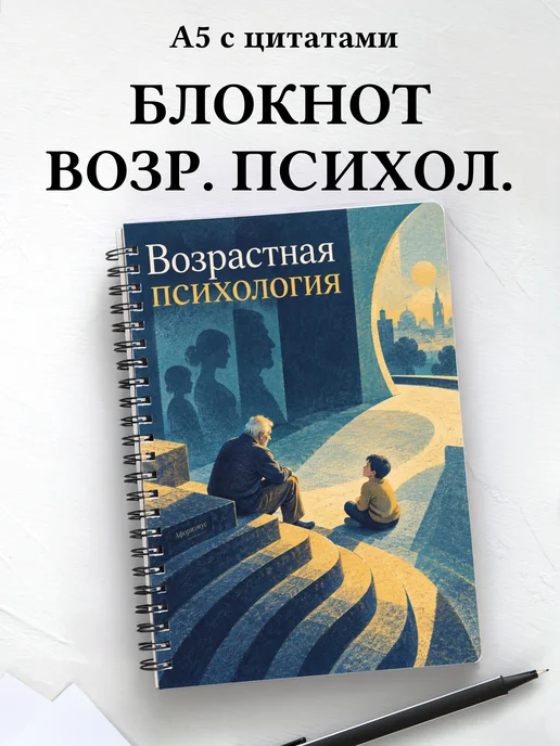 Блокнот Возрастная психология с мотивирующими цитатами