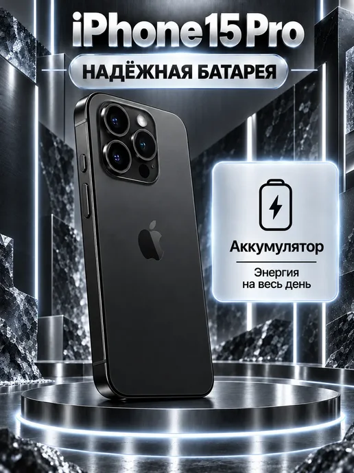 Смартфон Apple iPhone 15 Pro 128 ГБ, черный, фото 7
