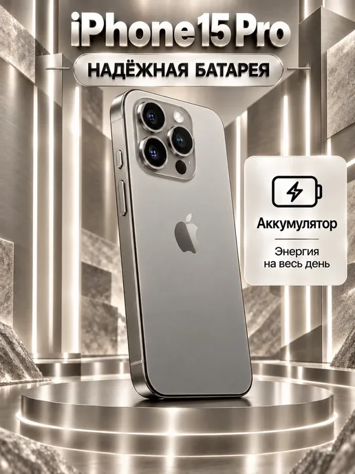 Смартфон Apple iPhone 15 Pro 128 ГБ, титан, фото 4