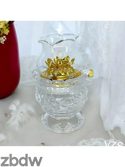 Лампада стеклянная 13.5 см для дома, вариант, фото 2