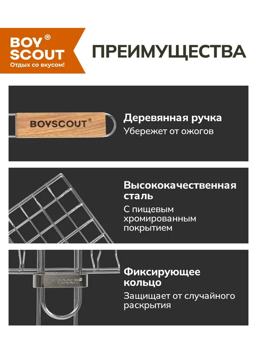 Решеткагриль облегченная для туризма универсальная малая см, вариант, фото 2