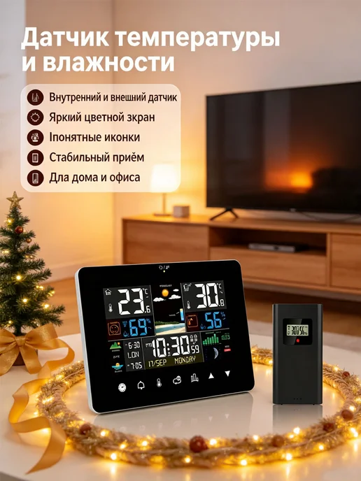 Домашняя метеостанция с внешним датчиком, вариант, фото 4