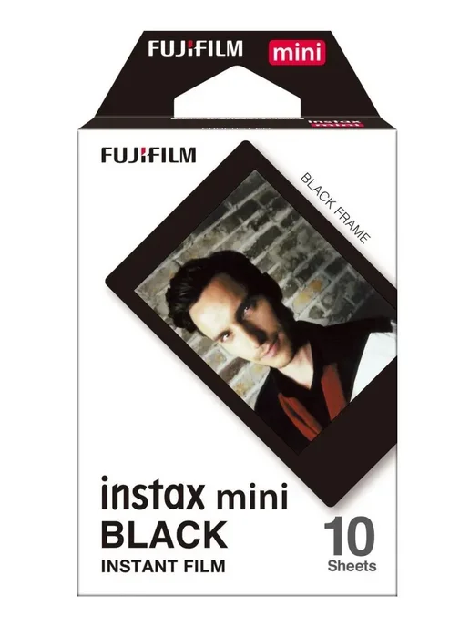 Картридж для камеры Colorfilm Instax Mini 10 pack Black Fram, черный, фото 2