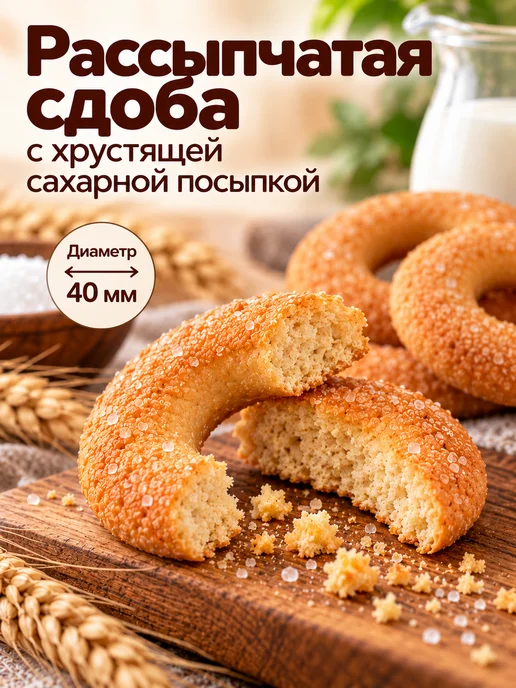 Дымка Печенье сдобное сахарное 1,7 кг, 1,7 кг, фото 2