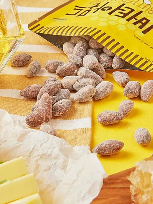 Миндаль со вкусом Соленая карамель 2 шт. HBAF из Южной Кореи, 2 шт, фото 4