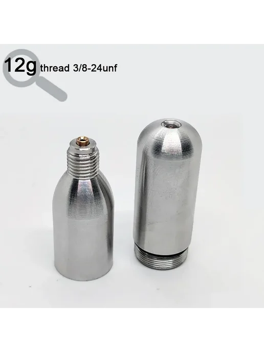 Заправляемый стальной баллон CO2 12 г, 12 г, фото 3