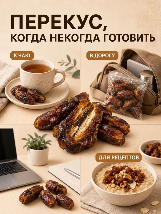 Финики БЕЗ косточки, сорт Сайер, 500г, 500 г, фото 6