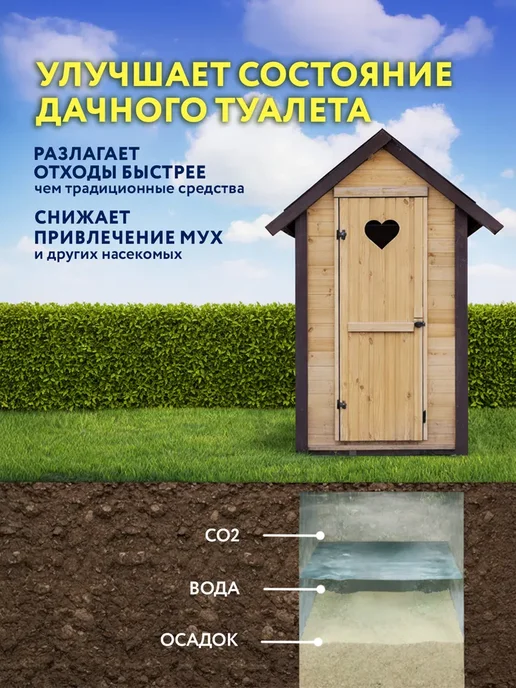 Биоактиватор для дачных туалетов, выгребных ям и септиков, вариант, фото 3