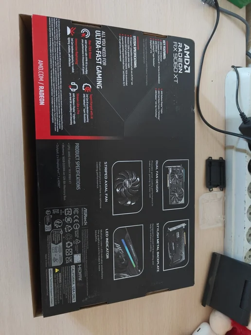 ASRock Игровая видеокарта Radeon RX 9060 XT Challenger OC 16GB, 16 ГБ, фото 2