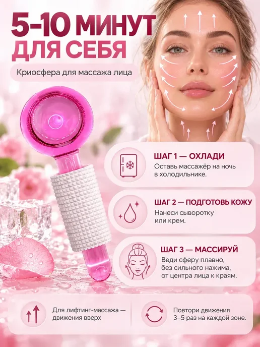 ирми Криосфера для лица охлаждающая ледяной массажер 1 шт, 1 шт, фото 5