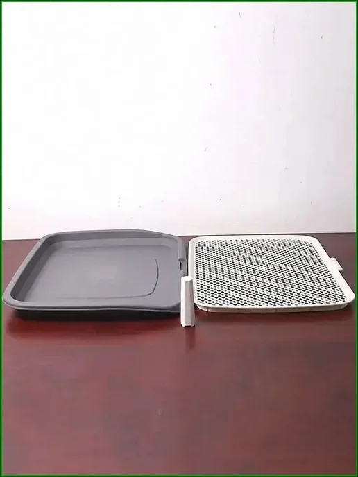 Туалет для собак 65*50 см с сеткой и съёмным столбиком, 65x50 см, фото 3