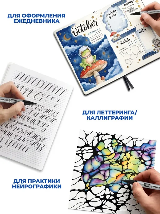 Акварельные маркеры для скетчинга двусторонние кисть и, вариант, фото 5