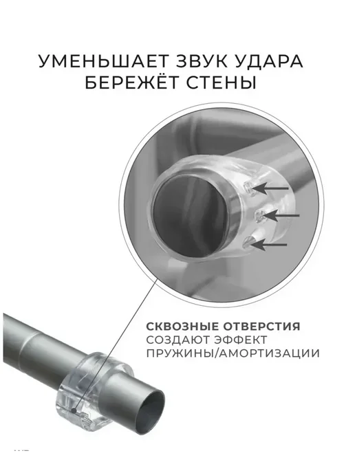 Накладка стоппер на дверную ручку для защиты стен, белый, фото 3