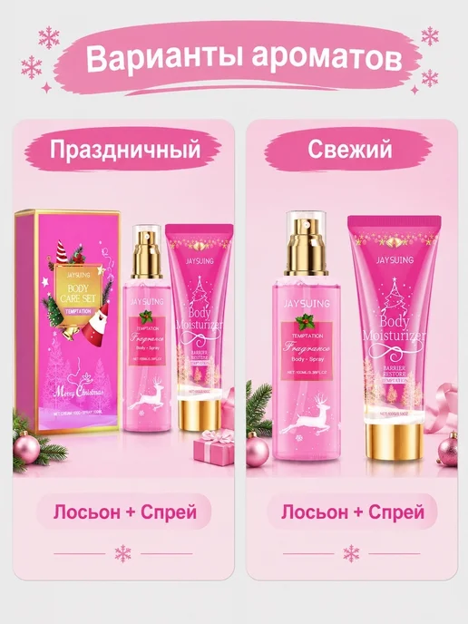 Набор для ухода за телом ароматный спрей и крем для тела, 60 мл, фото 6