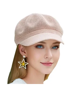 Нет бренда Женский берет из полиэстера Pink