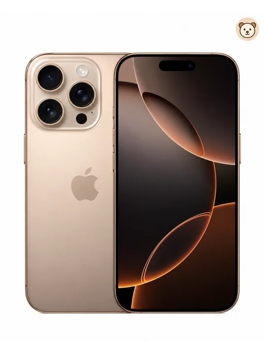 Смартфон Apple iPhone 16 Pro 128 ГБ, золотой