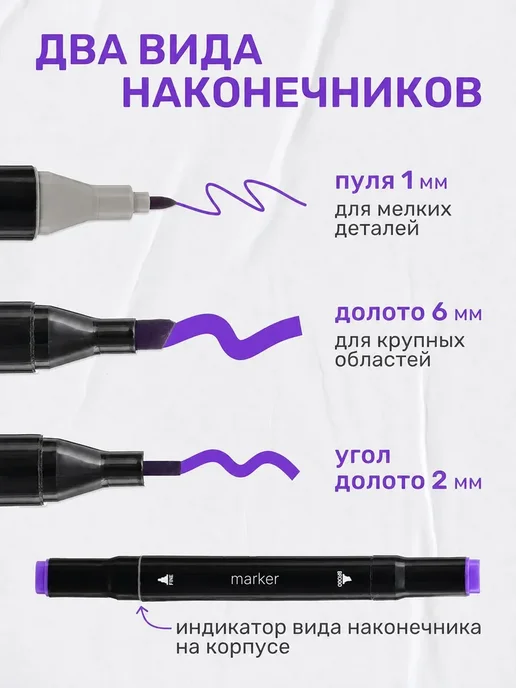 Мир маркеров Маркер Спиртовой, толщина 1 мм, 204 шт.для, 204 шт, фото 3