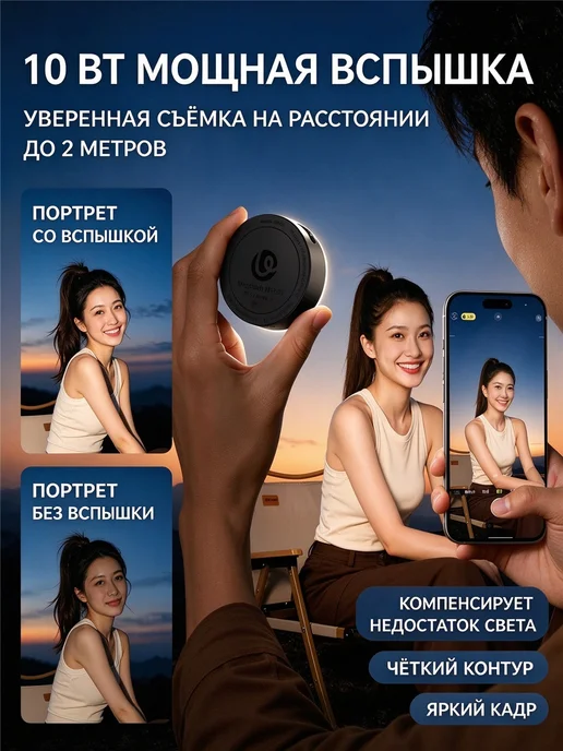 Магнитная вспышка MFL01 для смартфонов, вариант, фото 3