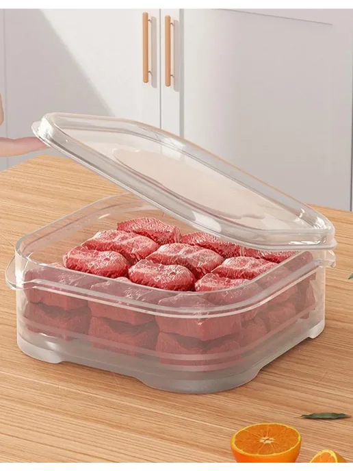 Контейнеры для хранения продуктов в холодильнике, белый