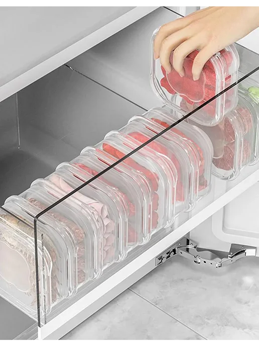 Контейнеры для хранения продуктов в холодильнике, белый, фото 5