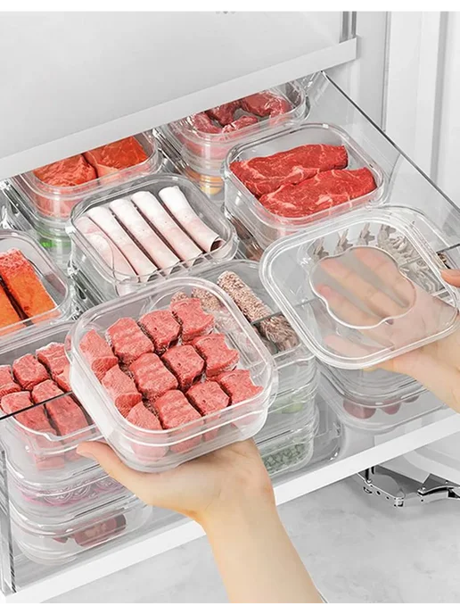Контейнеры для хранения продуктов в холодильнике, белый, фото 7