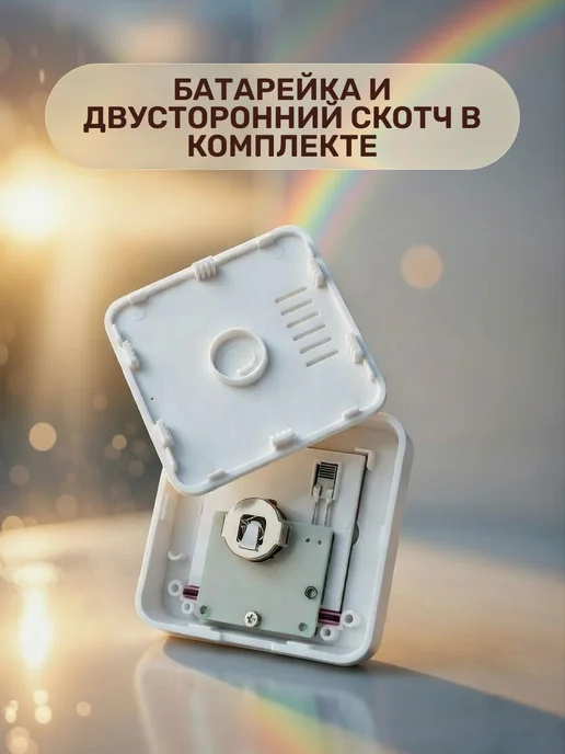 Термометр комнатный электронный с гигрометром для дома, белый, фото 4