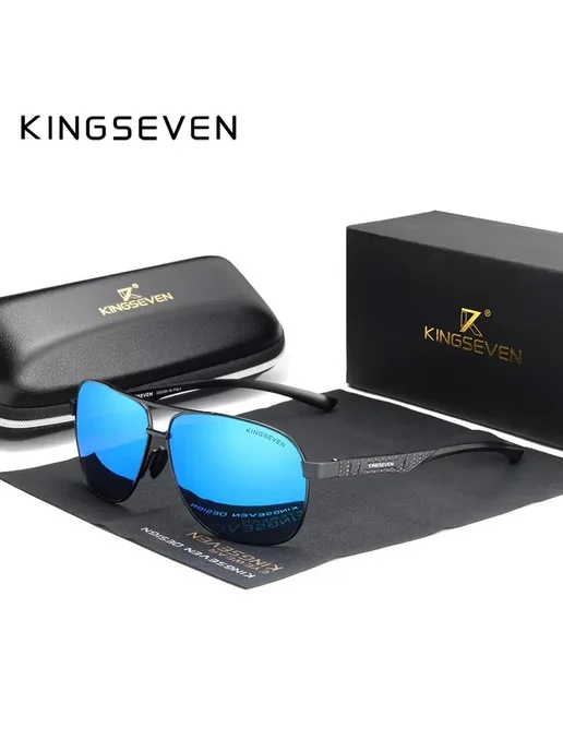KingSeven Солнцезащитные очки, Black Gray, черный, фото 2