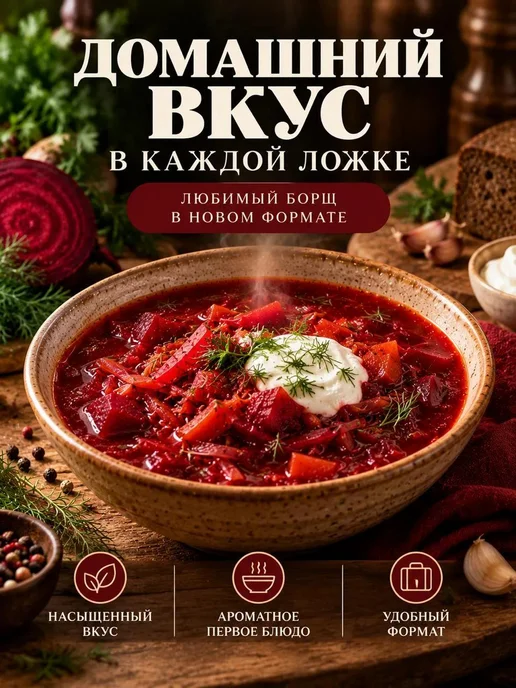 UNASVKUS Сублимированный "Борщ" 500 гр, 500 г, фото 2