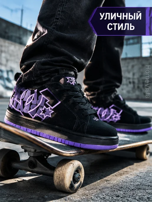 Кроссовки скейтерские DC SHOES из натуральной замши, черный, фото 2