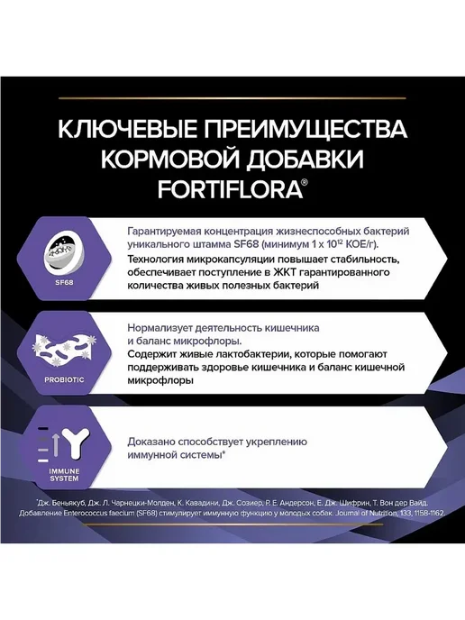 Pro Plan veterinary diets Добавка для собак Фортифлора canine 30шт, 10 шт, фото 2