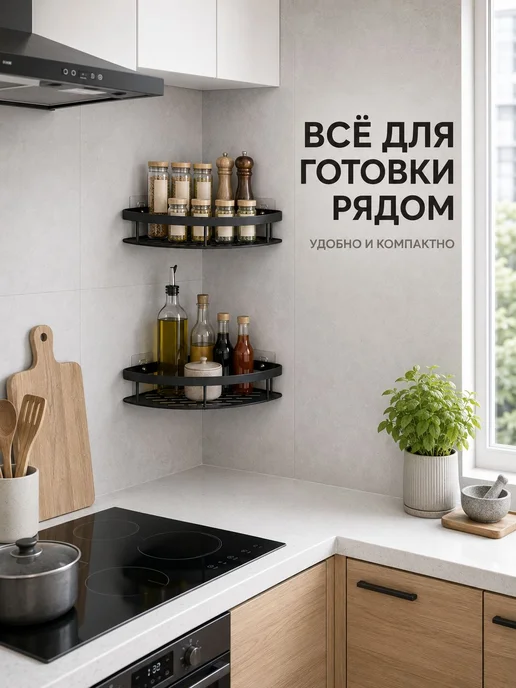 Нет бренда Полка, стена, угол, 28х21х5 см, 2 шт, 21x5 см, 2 шт, фото 5