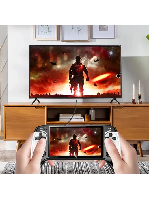Портативная игровая консоль X9 5,5 дисплей, эмуляторы MAME, вариант, фото 2