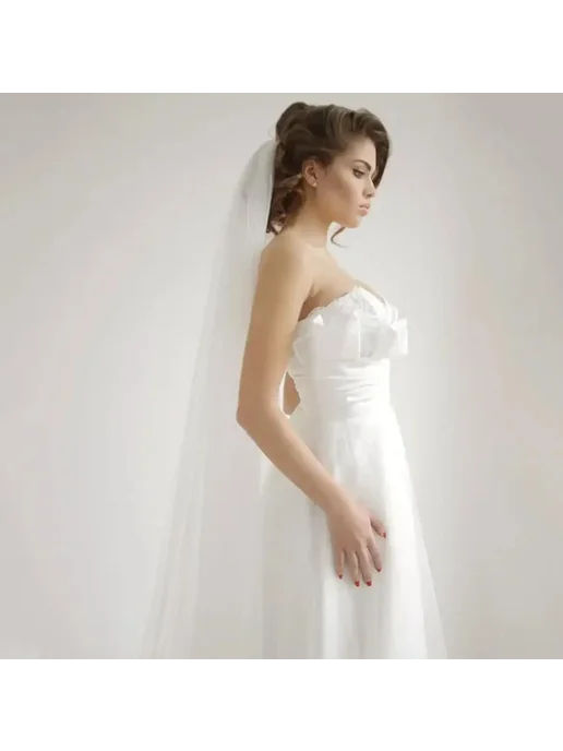 FEIYANSHA Свадебная фата белая 3 метра White 3M, 3 м, фото 3