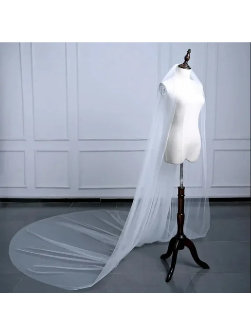 FEIYANSHA Свадебная фата белая 3 метра White 3M, 3 м, фото 5