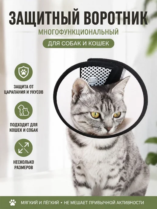 Универсальный Защитный Ошейник Для Собак И Кошек, Регулируем, вариант, фото 4