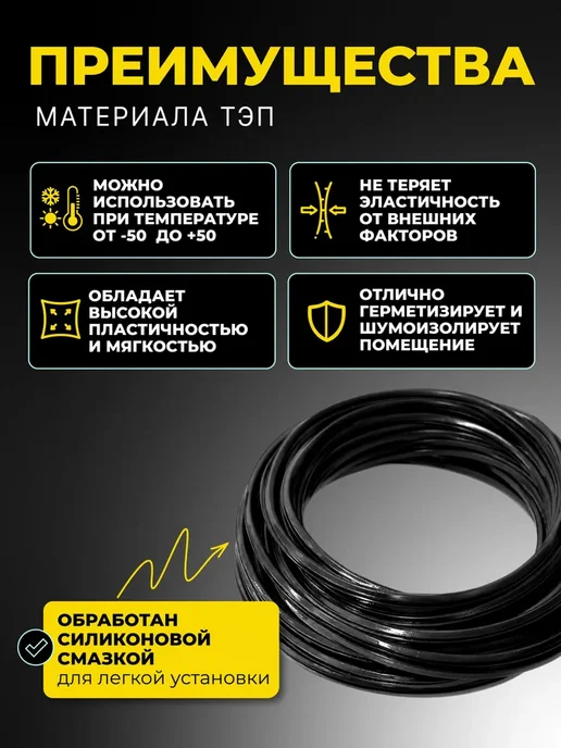 Уплотнительная резинка для пластиковых окон, уплотнитель дл, вариант, фото 2