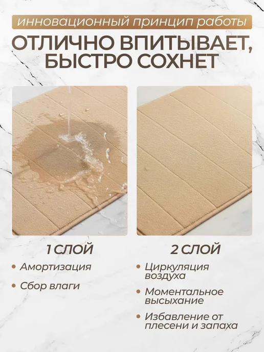Андруа Фамиль Коврик набор для ванной и туалета 50x80 см 3, 50x80 см, фото 7