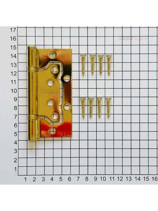 Doorlock Петля карточная без врезки H100 76 2BB PB латунь, желтый, фото 3