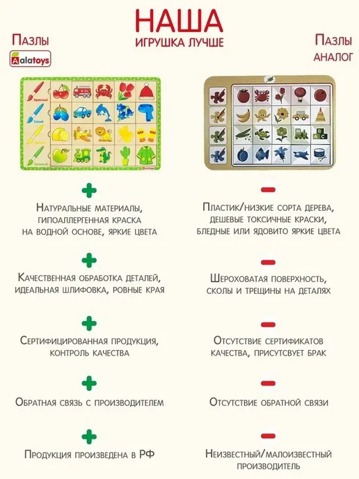 Alatoys Деревянный пазл-вкладыш для малышей развивающий "Цвета", вариант, фото 8